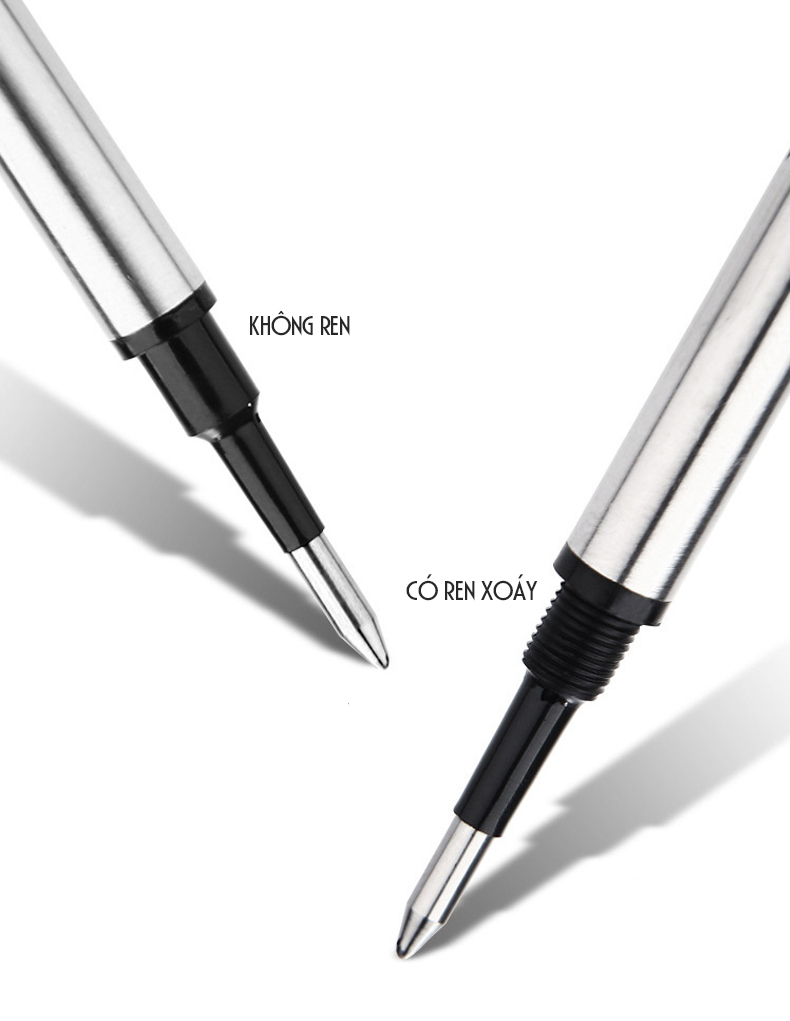 Combo 3 Ruột bút bi có ren xoáy cho các dòng bút Parker, Montblanc. Picasso, Lamy – Trơn mượt