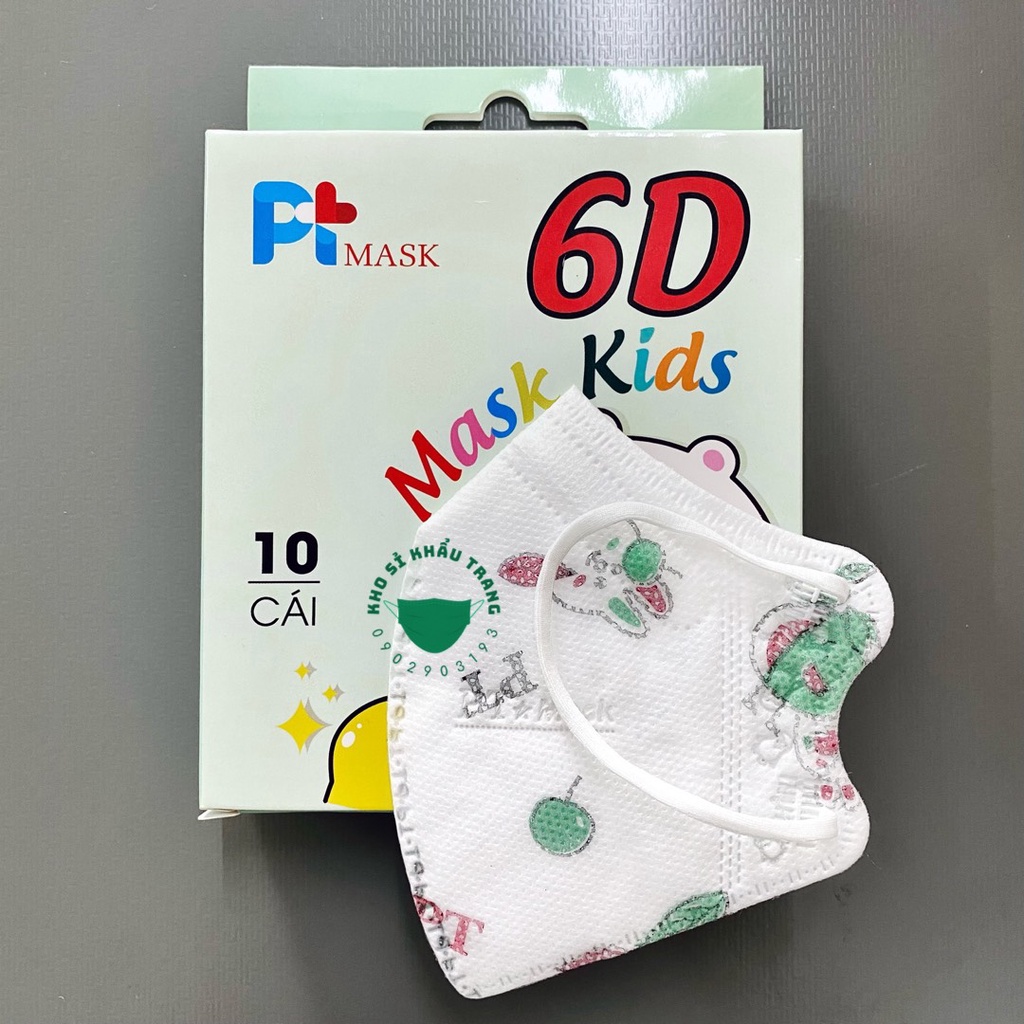 Hộp 10 Khẩu Trang Trẻ Em 6D PTMASK