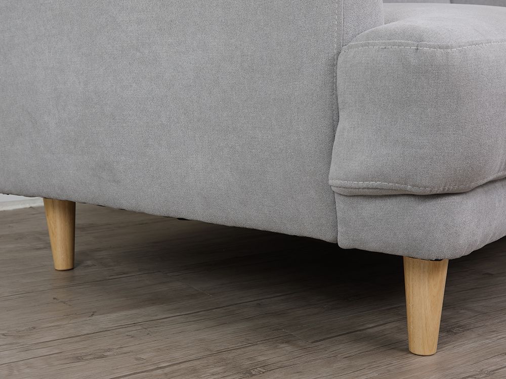 Ghế sofa đôi WILEY khung gỗ chắc chắn, đệm bọc vải cao cấp xám nhạt | Index Living Mall - Phân phối độc quyền tại Việt Nam