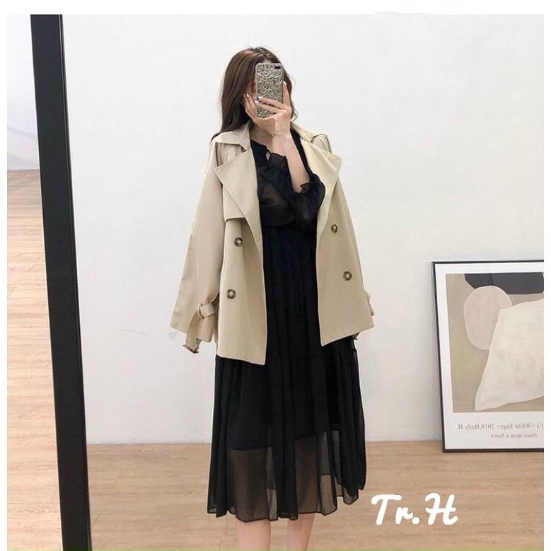 Áo dạ măng tô hàng quảng châu đẹp xịn kèm móc áo - Hinhin