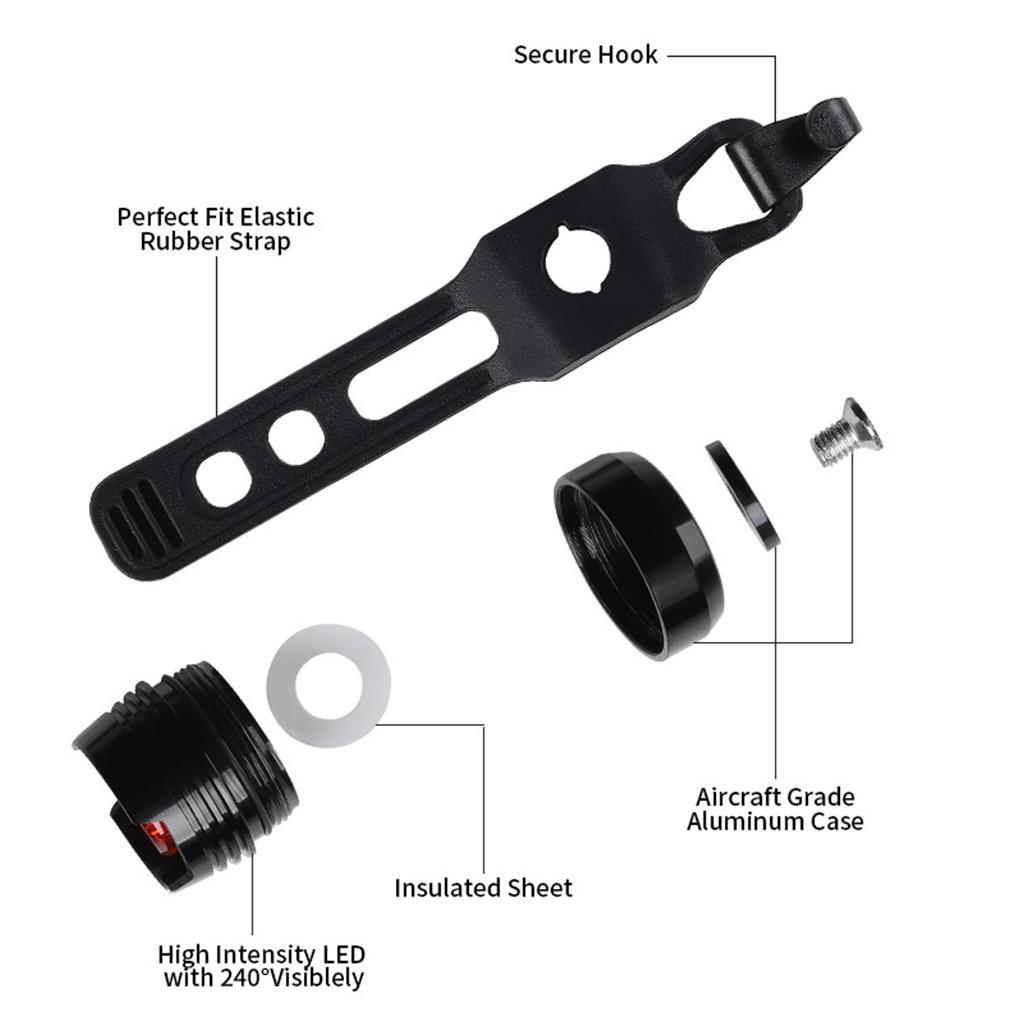 3x Bike Cycling Tail Light Waterproof Bicycle Light With 3 Light Modes