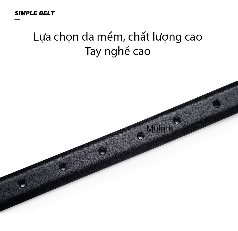 Thắt lưng nữ bản nhỏ, dây nịt nữ da thật cao cấp thời trang cá tính mã TL.NU02
