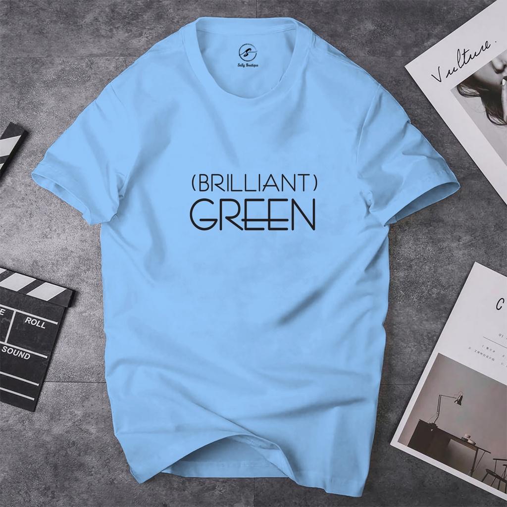 Áo Thun Nữ In Chữ GREEN Vải Cotton Dày Dặn Mềm Mịn Co Giãn Tốt Fom Xuông Mặc Thoải Mái-ST023 Sally Boutique