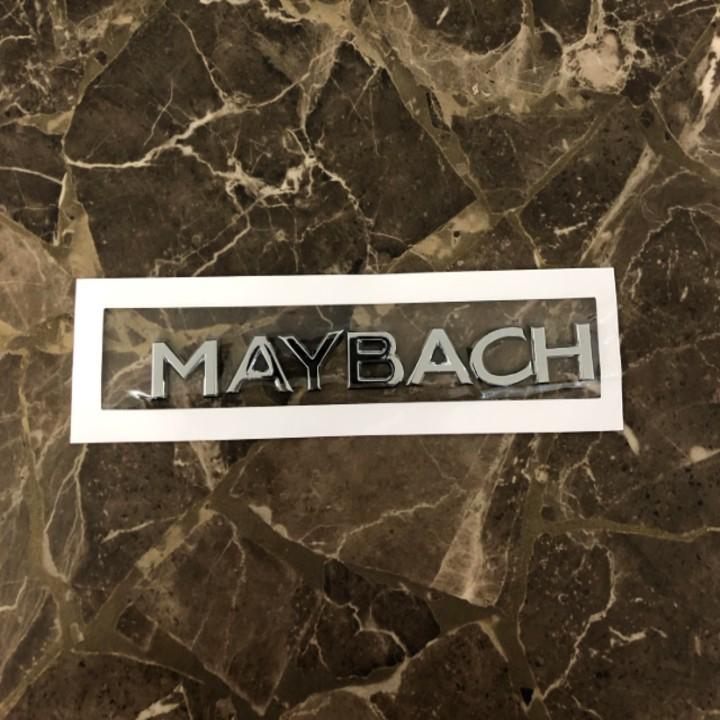 Decal tem chữ Maybach chất liệu Inox cao cấp dán trang trí ô tô - Mã sản phẩm G80708