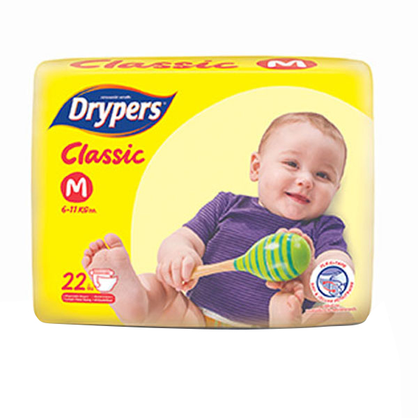 Tã dán trẻ em Drypers Classic M 22 miếng (6 - 11kg)