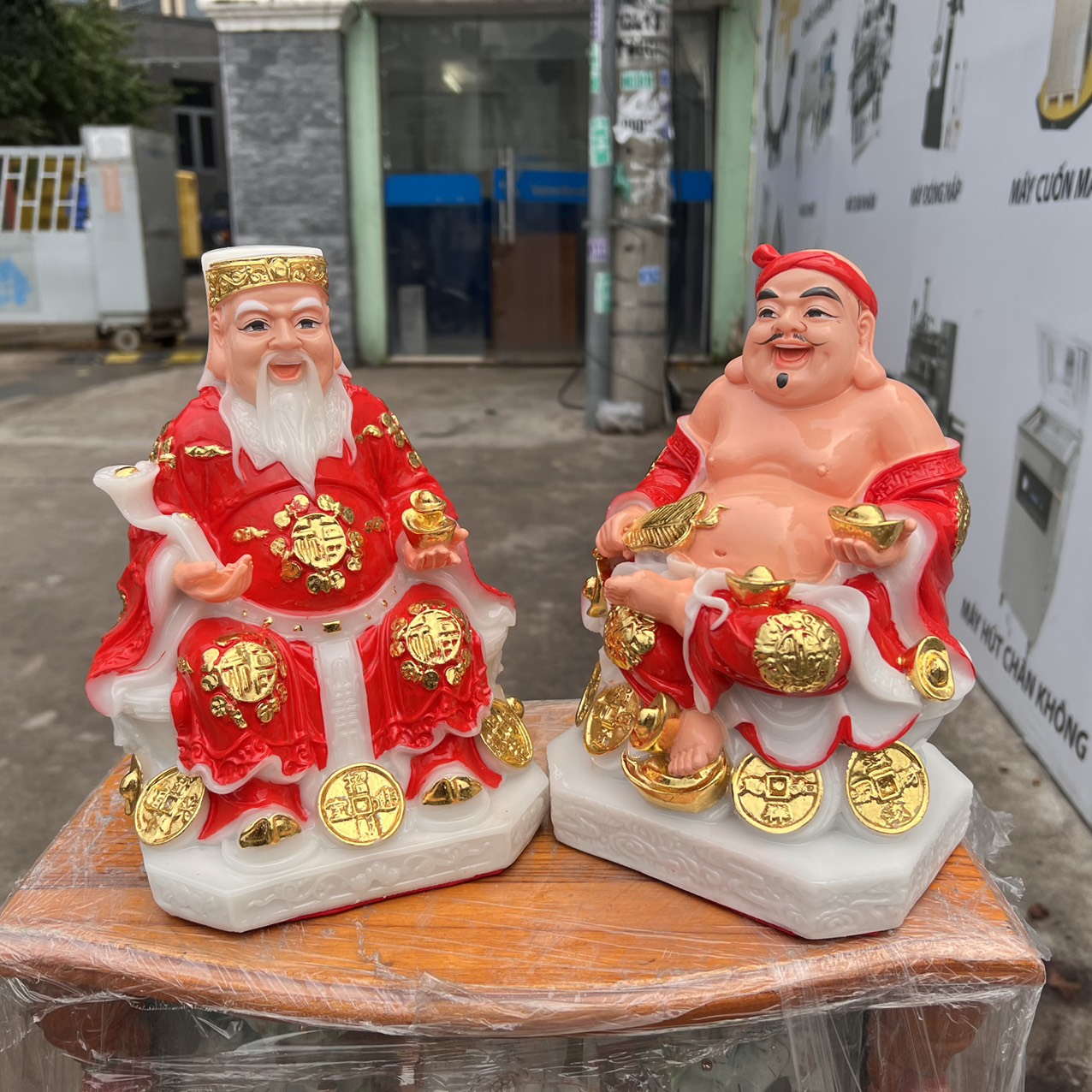 Tượng Thần tài Thổ Địa đá Việt Nam cao 25cm