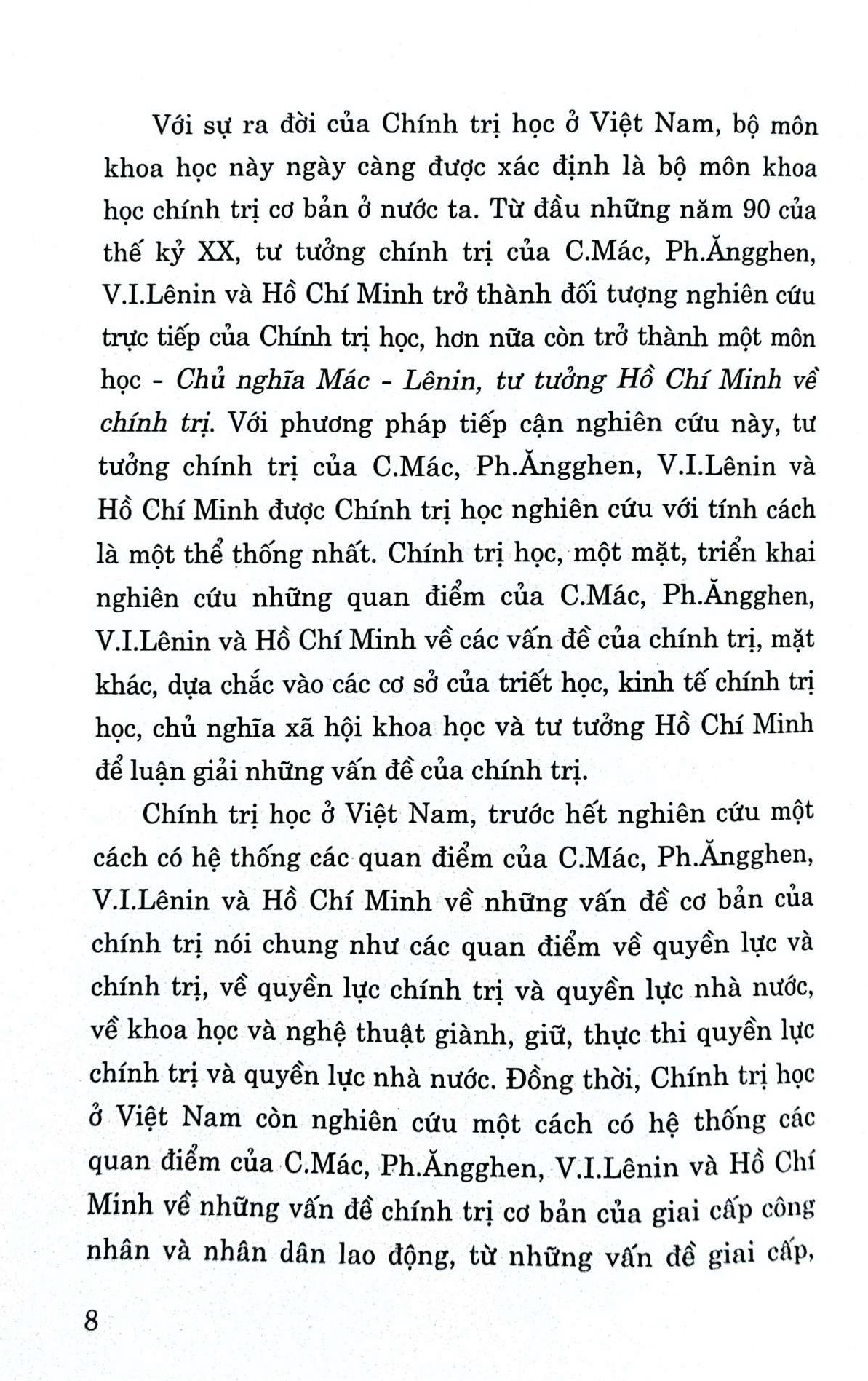 Tư tưởng chính trị của C. Mác, Ph. Ăngghen, V. I. Lênin và Hồ Chí Minh