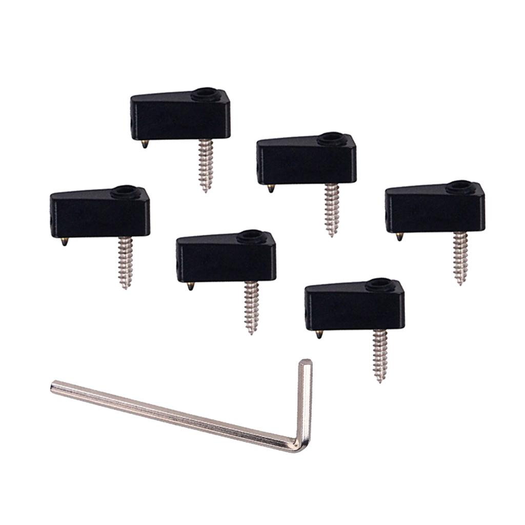 Guitar Bass Điện Không Đầu Dây Đai Ốc có Cờ Lê Vặn Ốc Phần Đen