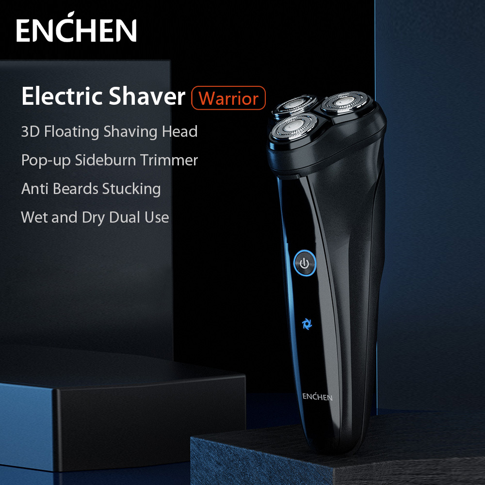 Máy Cạo Râu Điện Enchen Warrior 3D Ba Nổi Công Dụng Kép Đầu Cạo Ướt Và Khô