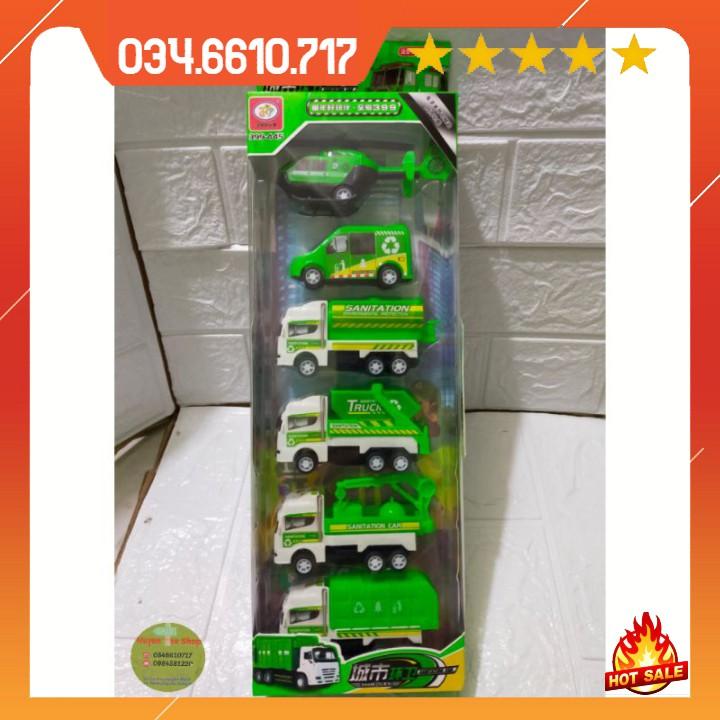 Set 6 ô tô và máy mô hình công trình xây dựng cho bé, đồ chơi cho bé thoả sức sáng tạo