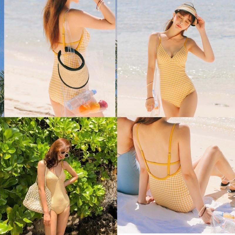 Bikini caro 3 màu vàng, đỏ, đen