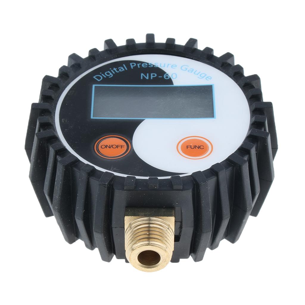 NP-60 G1/4, NPT1/8 Battery Power Digital Pressure Gauge Gas Pressure Tester, 0-200 Psi, 0-150PSI, 0-15PSI, 0-5PSI, -15-0PSI