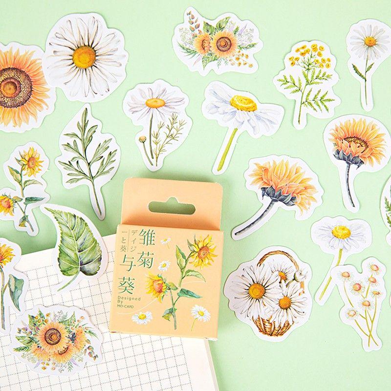 Hộp 46 Sticker chủ đề Hoa hướng dương