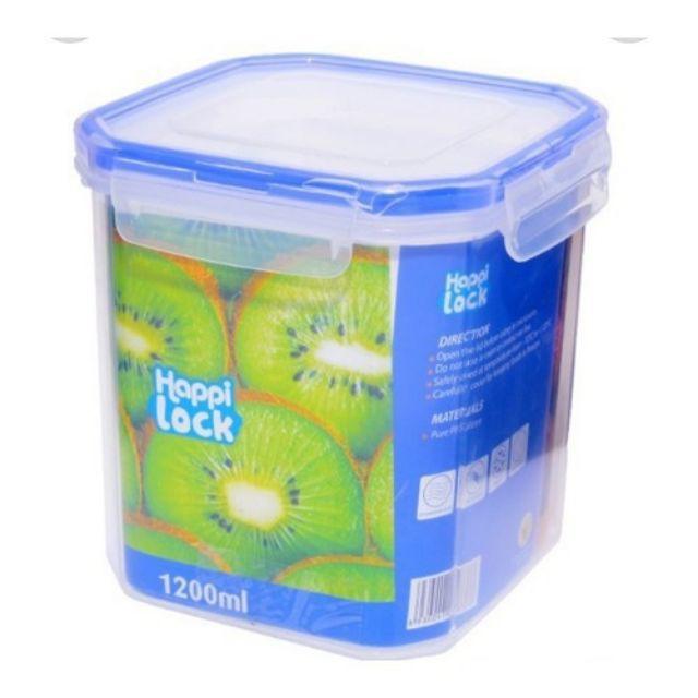 - - Hộp nhựa đựng thực phẩm happi lock khóa 4 chiều 1200ml ( MUA LẺ HỘP TO 1200ML)