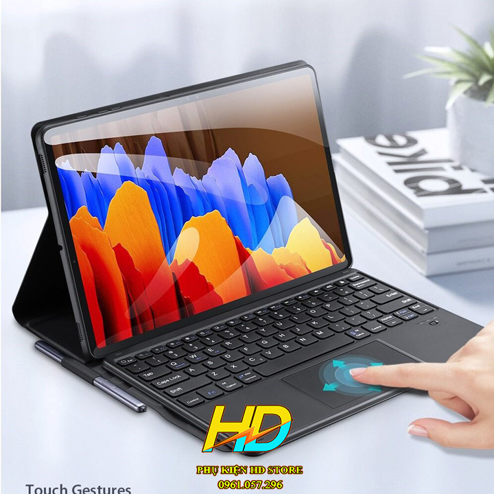 Bao Da Kèm bàn Phím Cho SamSung Tab S9 ,S9 Plus .S9 Ultra và Tab S9 FE , S9 FE+ Chính Hãng Dux Ducis Bàn Phím Kết Nối Bluetooth và Có Di Chuột TrackPad - Hàng Chính Hãng