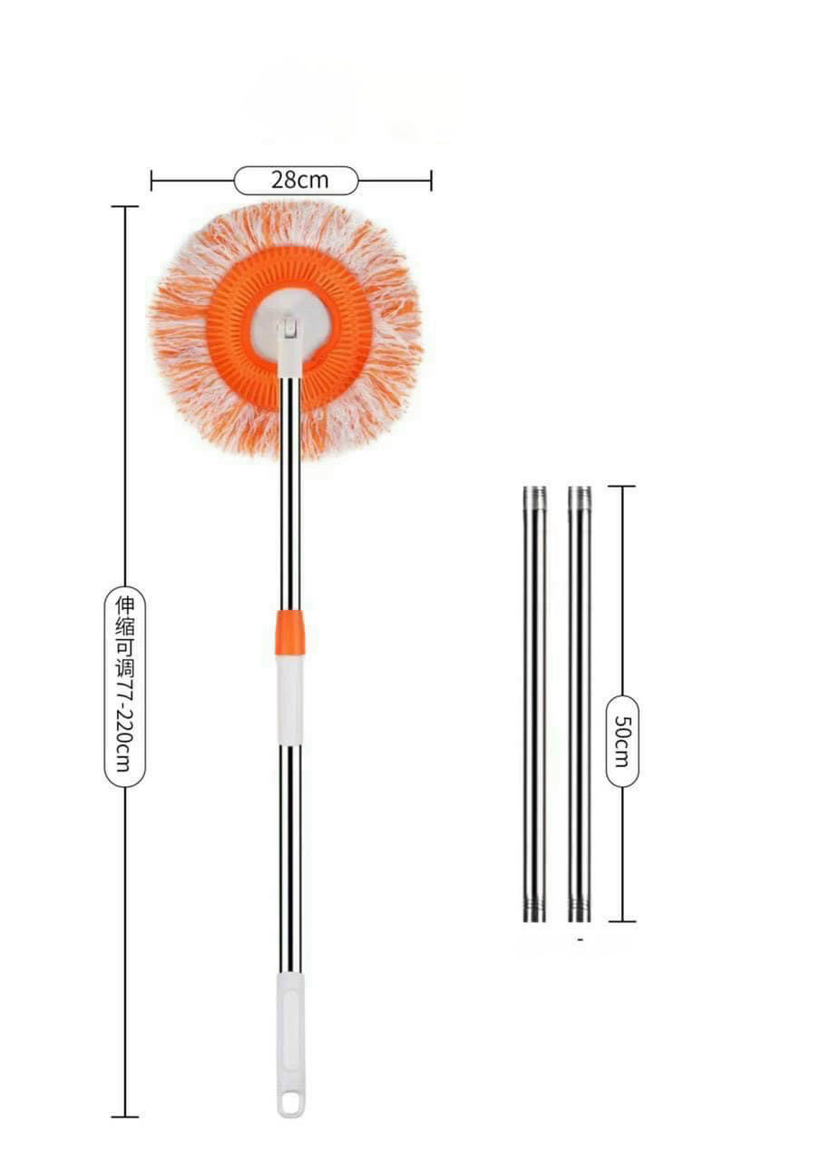 Cây Lau Nhà Hình Hoa Hướng Dương Đa Năng . Chổi Lau Trần Nhà, Chổi Quét Trần Nhà  Xoay 180 Độ Cán Inox