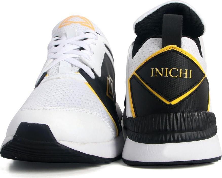 Giày sneaker nam Muidoi G570 màu trắng tươi trẻ phối da đen 2 bên khỏe khắn họa tiết thêu nổi trên thân giày, đế cao su 2 lớp chống trượt