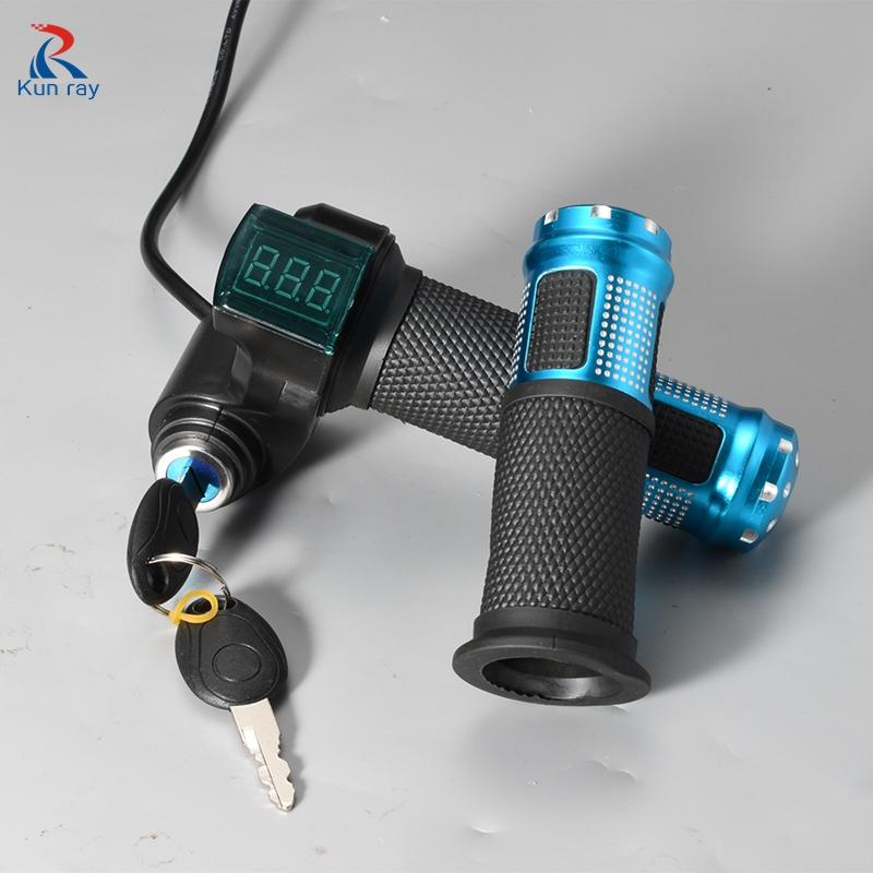 12V -96V EBIKE xoắn van tiết lưu với chỉ báo hiển thị LCD cho van tiết lưu xe đạp điện có tay cầm tay cầm Khóa Khóa Khóa Khóa: 12V -96V