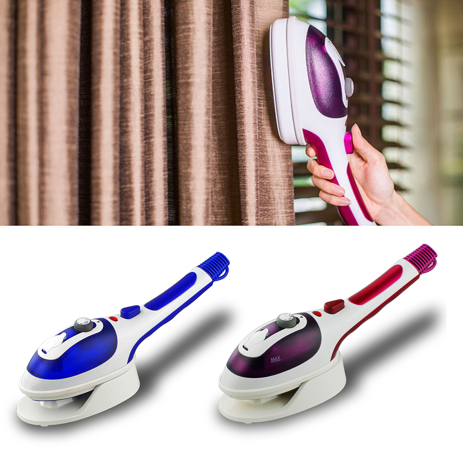 Bàn ủi hơi nước cho quần áo với 2 bàn chải có thể tháo rời
