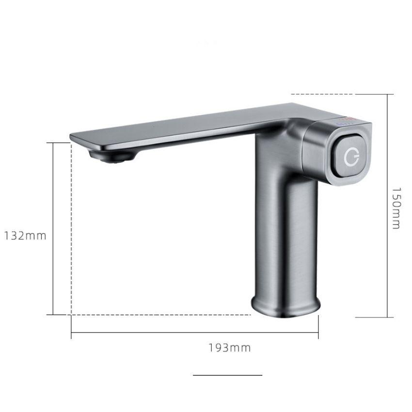 Vòi lavabo GRÜNDER ổn định nhiệt độ màu ghi xám trang nhã cao cấp
