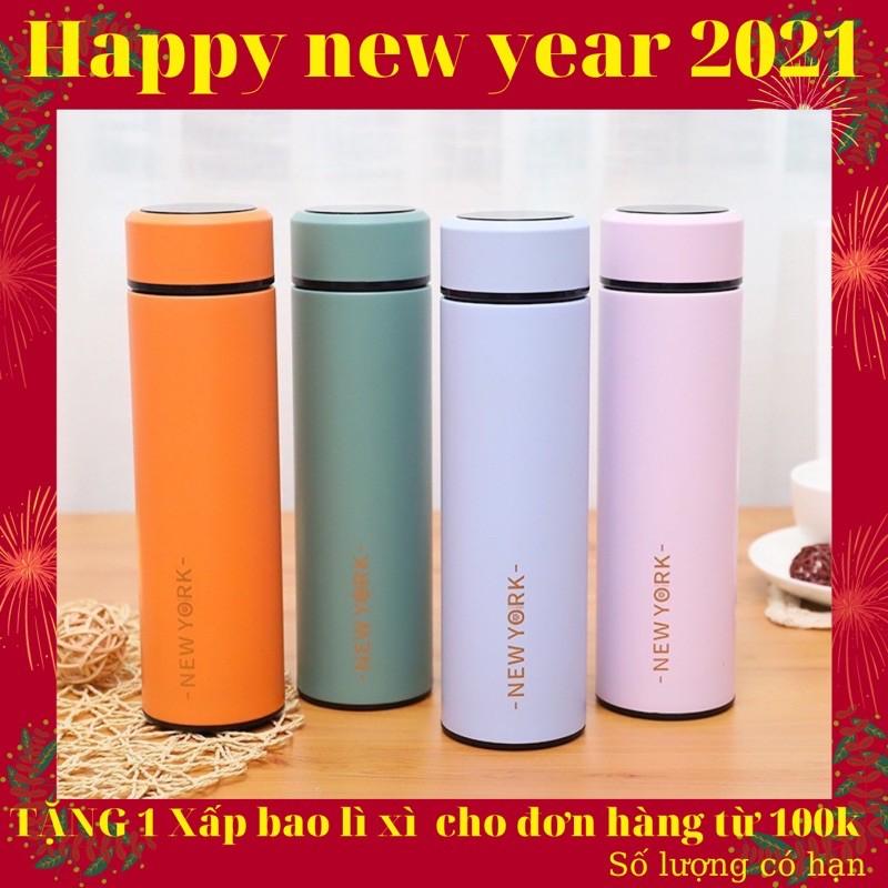 Bình Giữ Nhiệt Hiển Thị Nhiệt Độ Nước Cảm Ứng Bằng Thép Không Gỉ 304 Cao Cấp 500ml