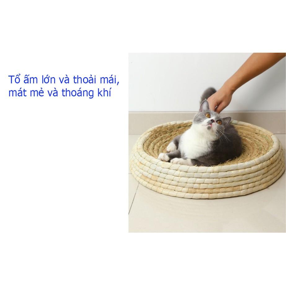 Bàn cào và nằm ngủ bằng rơm hình cái bát lớn cho mèo MON002 nhiều kích cỡ