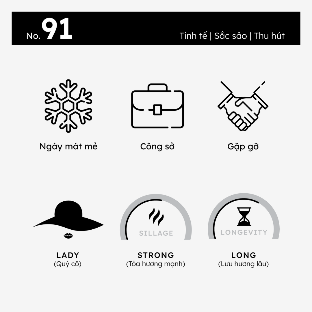 Nước Hoa nữ Morra No.91 nguyên liệu nhập Pháp, hương thơm tinh tế, sắc sảo, thu hút lưu hương lâu - dạng xịt