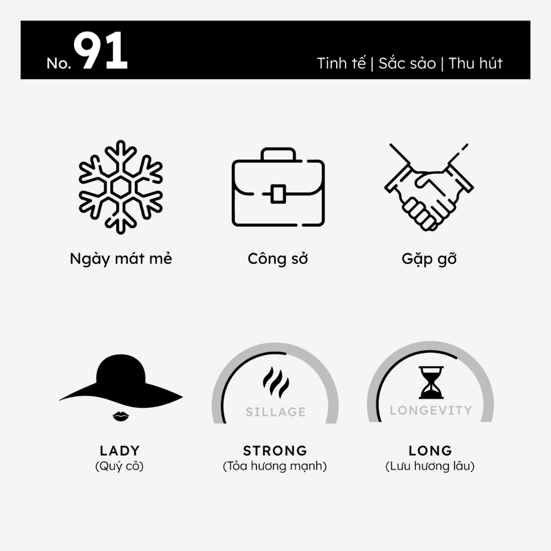 Nước Hoa nữ Morra No.91 (Iris 12) nguyên liệu nhập Pháp, hương thơm tinh tế, sắc sảo, thu hút lưu hương lâu - dạng xịt