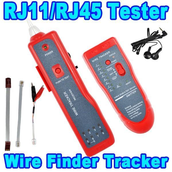 Máy test mạng dò dây mạng RJ11 - RJ45 âm tường giá rẻ