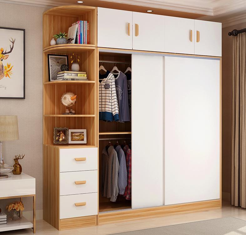TỦ QUẦN ÁO HIỆN ĐẠI KỆ NGĂN KÉO BÊN HÔNG GỖ MDF ,TỦ ÁO CAO CẤP ( CÓ ĐẶT THEO KÍCH THƯỚC )