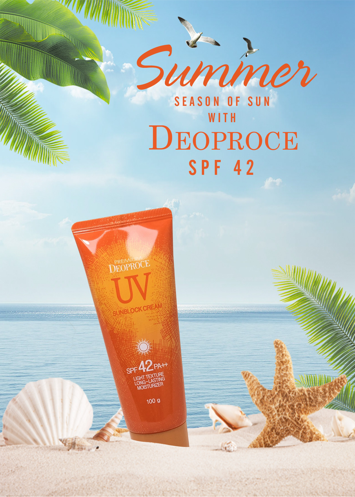 Kem chống nắng Deoproce UV Sunblock Cream 100g SPF 42 PA++