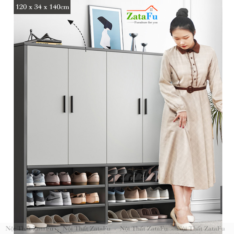 Tủ Giày Lớn Dùng Gỗ MDF Lõi Xanh Chống Ẩm TGIAY-10