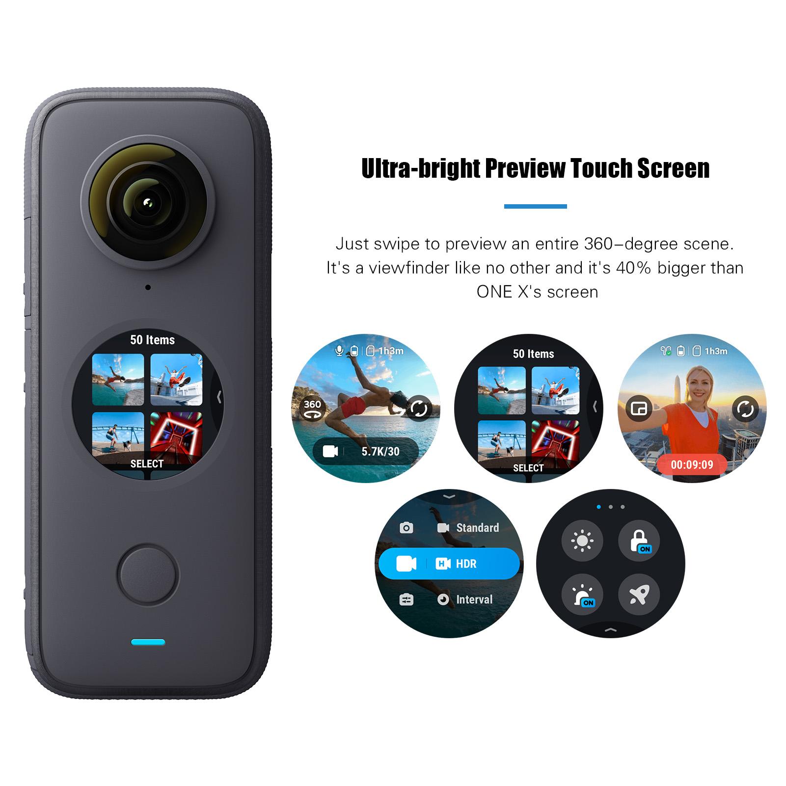 Insta360 One x2 Panoramic Action Camera LCD Touch Màn hình hỗ trợ chống thấm nước ổn định 360 Camera 360