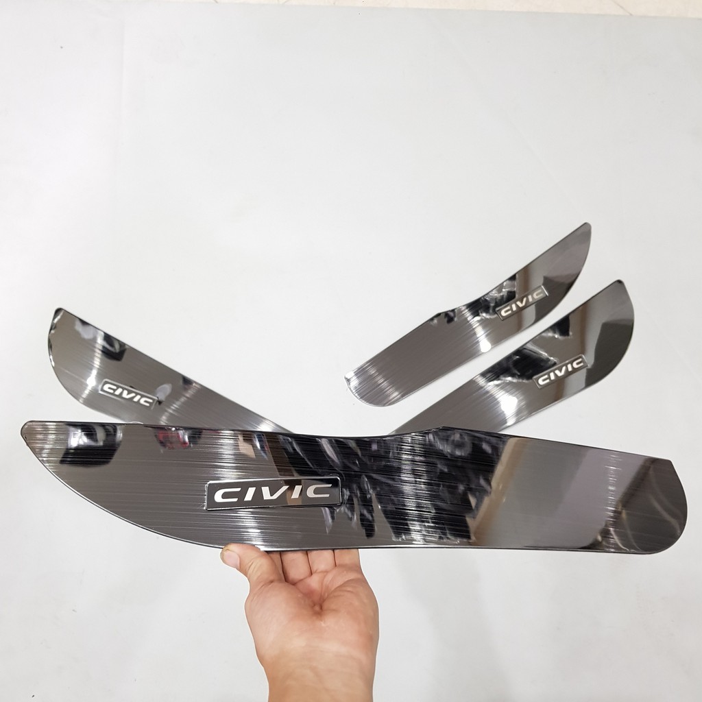 Ốp chống xước Tapli, Táp li cánh cửa xe Honda Civic 2016- 2021 - Mẫu vân titan cao cấp- giá 1 bộ