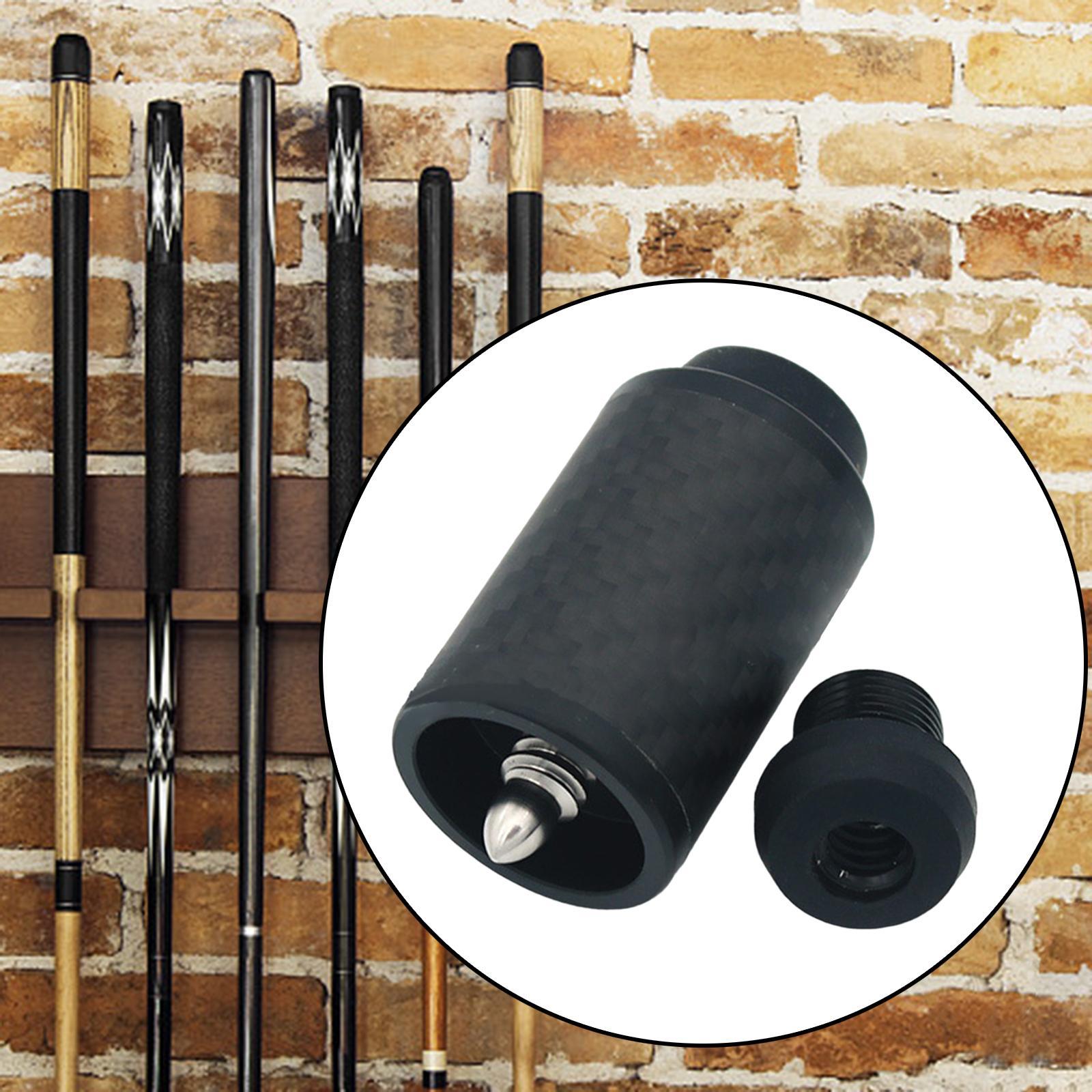 Billiards Pool Cue Extension Snooker Pool Cue Extension Portable Cue End Lengthener Carbon Fiber Cue Extension for Snooker Athlete Beginners