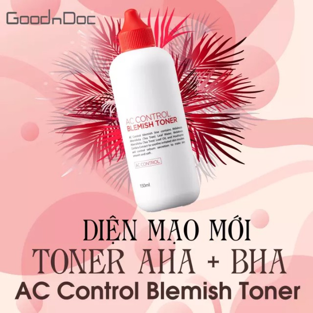 Nước Hoa Hồng Khôi Phục Da Mụn GoodnDoc Ac Control Blemish Emulsion 150ml