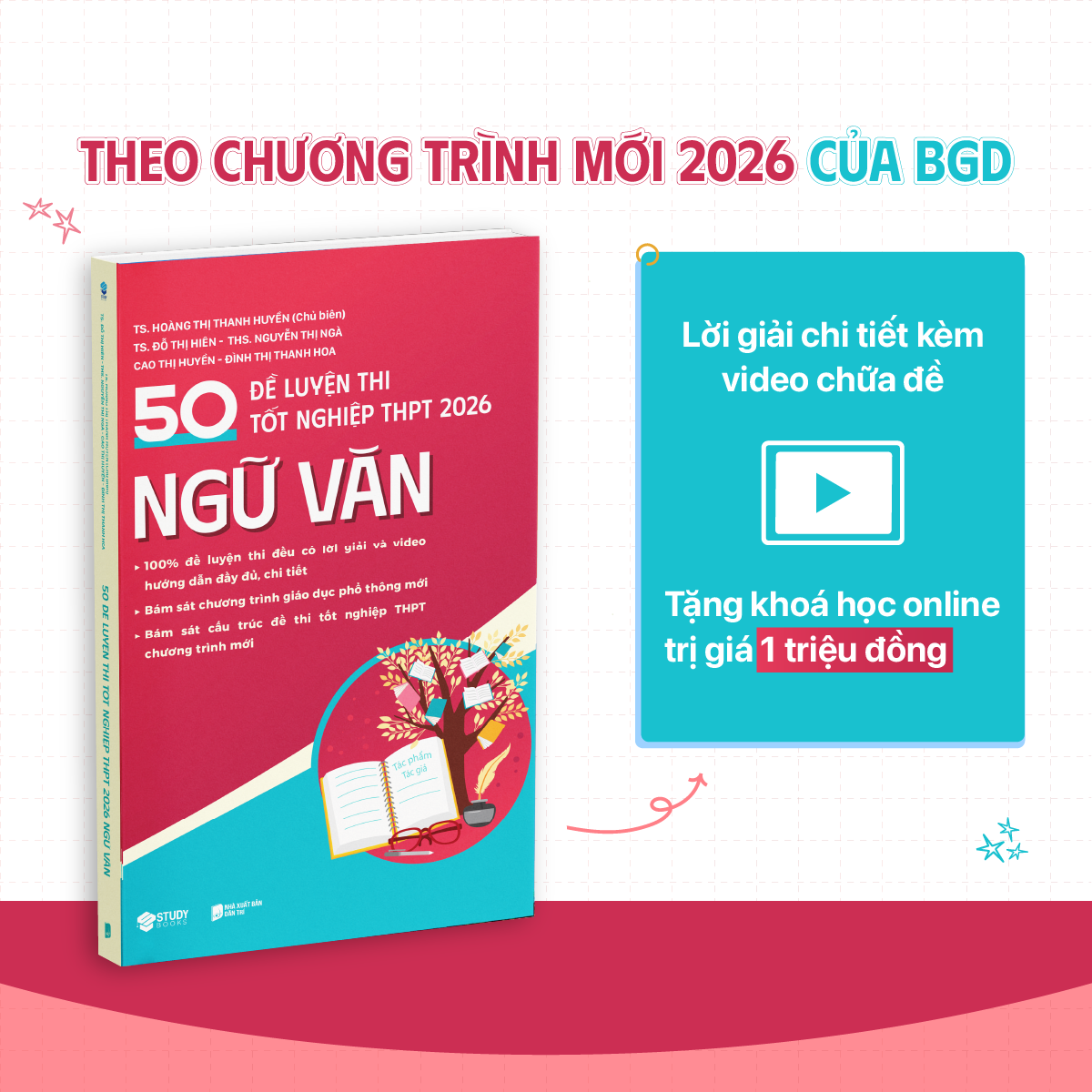 Sách 50 Đề Luyện Thi Tốt Nghiệp 2026 Ngữ Văn