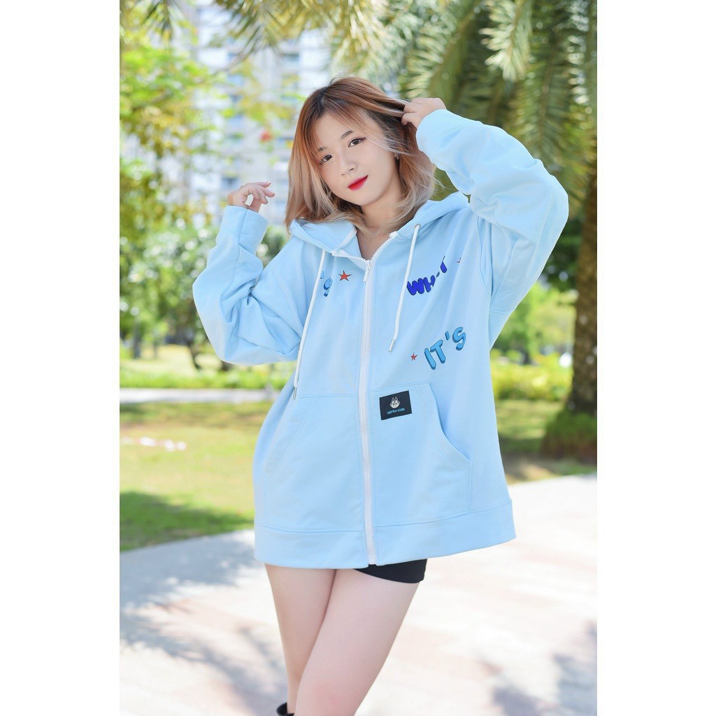 ÁO KHOÁC HOODEI ZIP IT'S WHAT IT'S DÀNH CHO NAM NỮ - Nỉ LOCAL BRAND, Áo khoác hoodie có nón