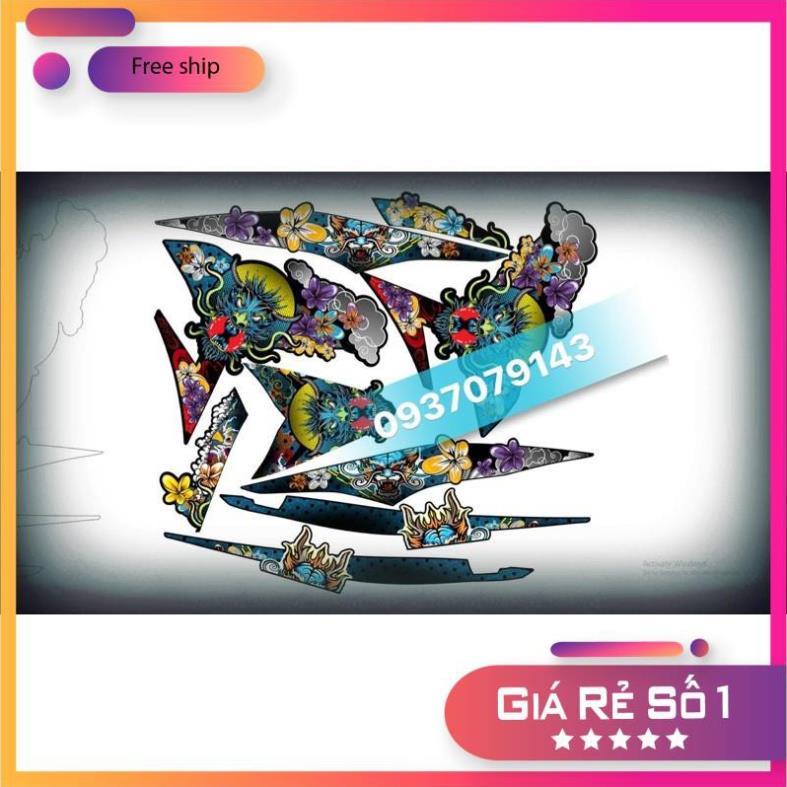 Tem rời xe Exciter 150 mẫu con rồng bảo hành màu sắc vĩnh viễn