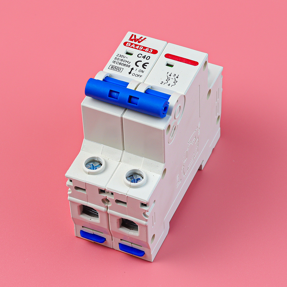 Bộ ngắt mạch tự động LW 220V MCB AC 2P ngắt mạch Bảo vệ quá tải ngắn mạch Dùng cho điện dân dụng