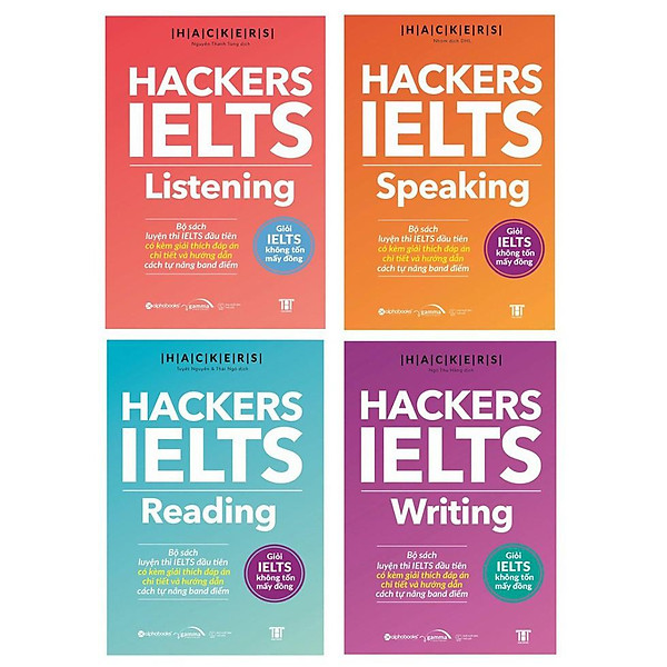 Combo Trọn Bộ 4 Cuốn Hackers IELTS (Listening + Reading + Speaking + Writing)