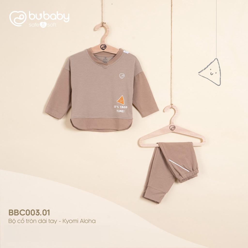 Bộ quần áo dài tay 5 màu Bamboo Cotton Bu, Bu baby Kyomi Aloha BBC003.01 cho bé 6m - 4Y
