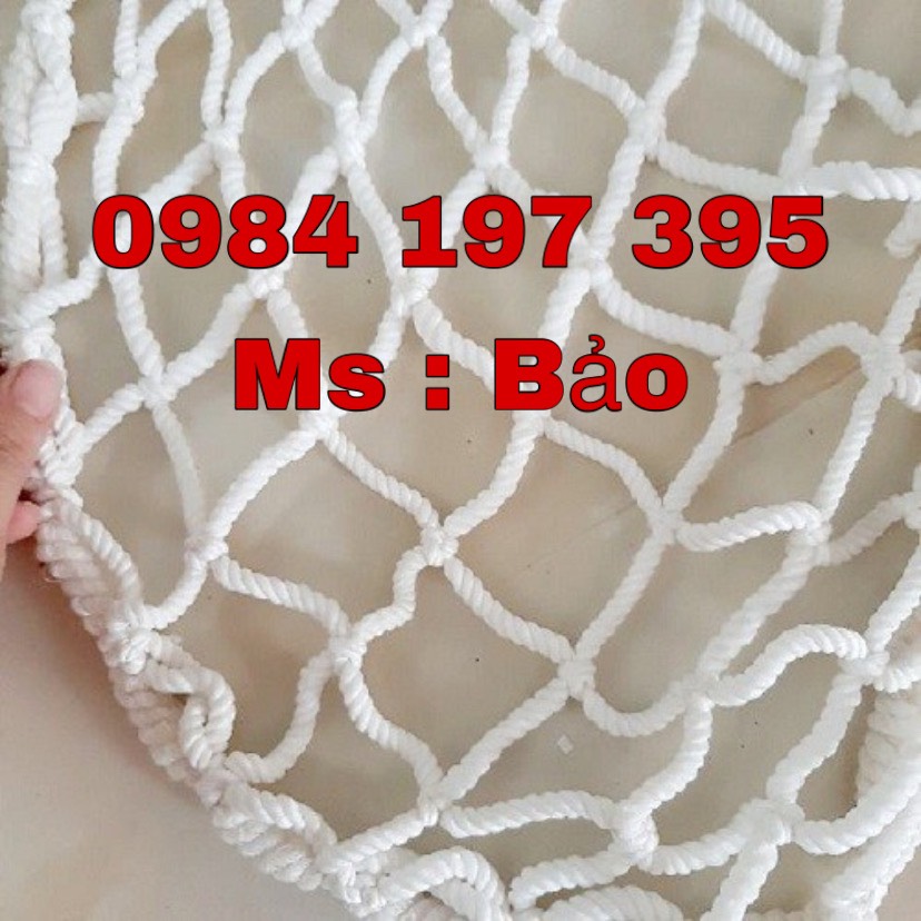 Lưới an toàn dù trắng mắt lưới 10cm x10cm khổ 2x20m
