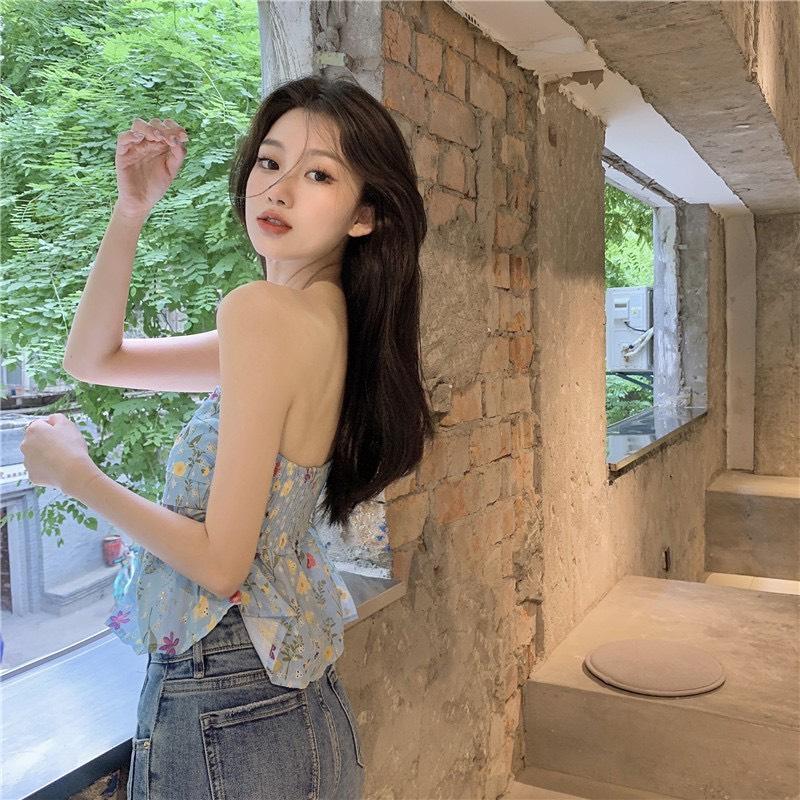 Áo Ống Xếp Ly Xòe Kiểu Dáng Peplum, Có Họa Tiết Hoa Nhí In Tràn, Kiêu Kỳ Đỏng Đảnh A5326