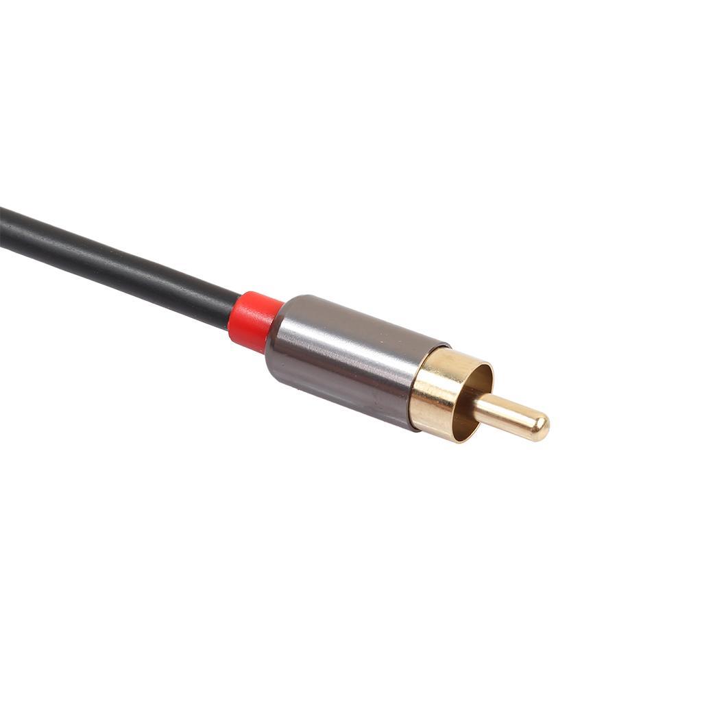 3.3FT Aux Audio 3.5mm Stereo Male to 2 RCA Y Cable Double-Shielde For Phone iPod MP3 Tablet Hi-Fi, Pack of 2