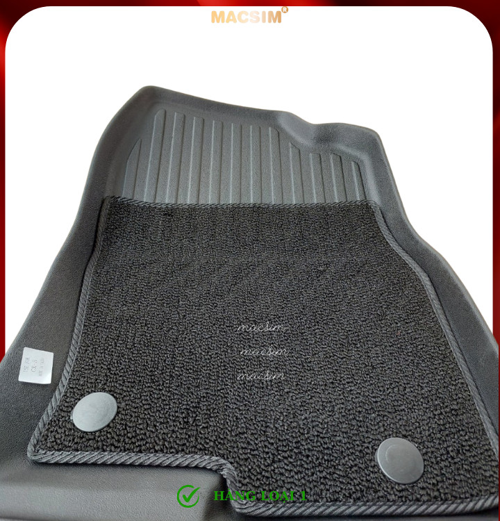 Thảm lót sàn ô tô 2 lớp cao cấp dành cho xe Mazda CX5 2014 - 2024 nhãn hiệu Macsim chất liệu TPE màu đen