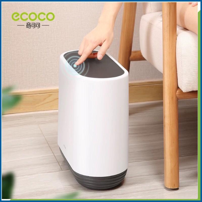 Thùng Rác Thông Minh Thùng Rác Cảm Ứng Cao Cấp Ecoco Dung Tích 10L( tặng kèm túi đựng rác)