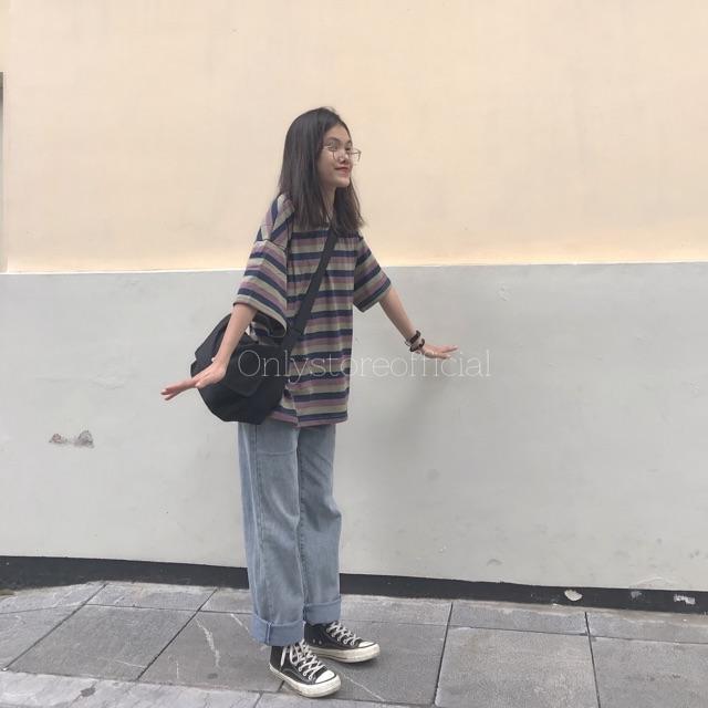 Quần bò ống rộng