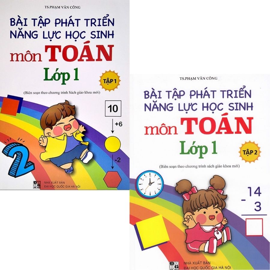 Bài tập phát triển năng lực học sinh môn Toán lớp 1 Tập 1 + Tập 2