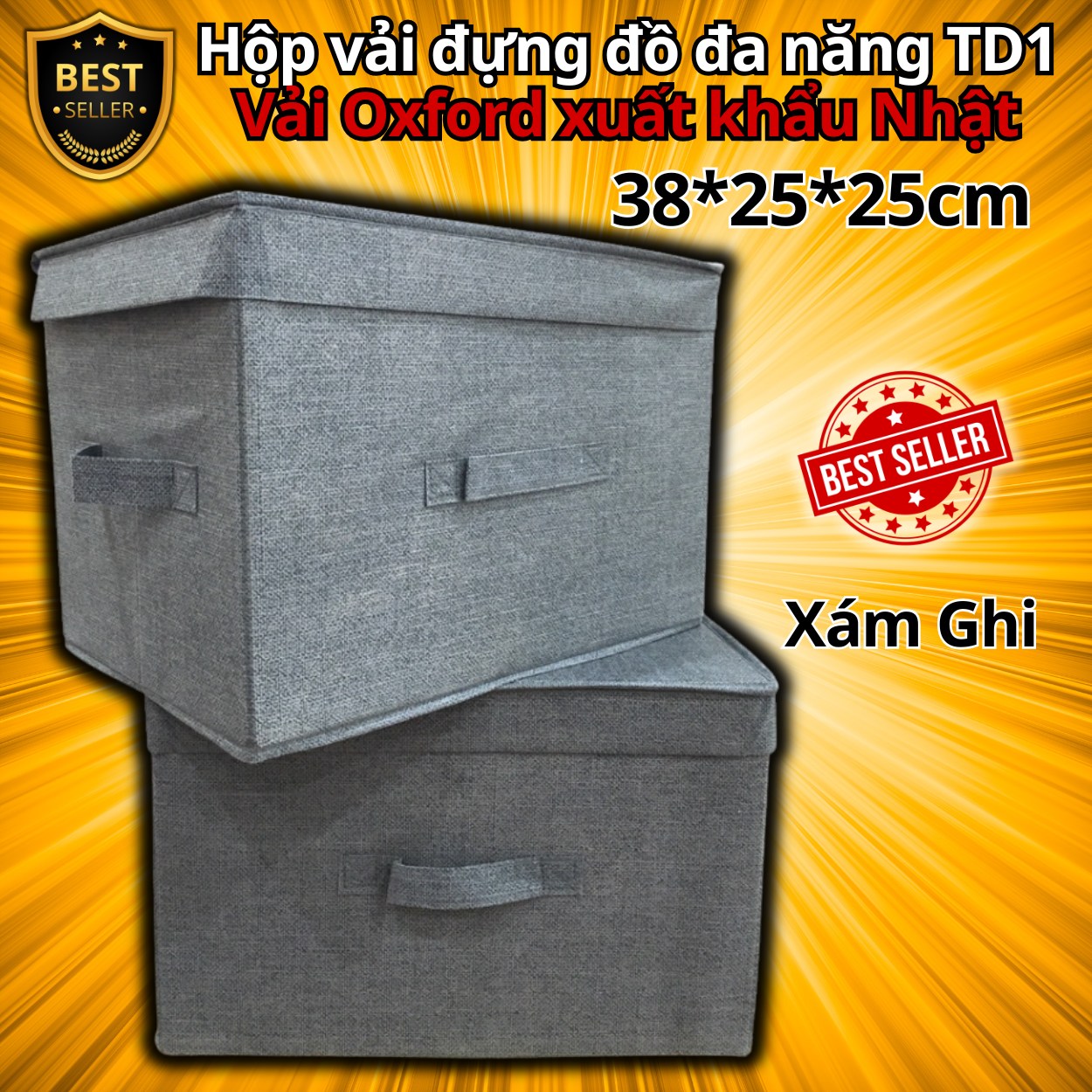 [Xuất Khẩu] Hộp Đựng Đồ Đa Năng Quần Áo Chăn Màn TD1 – Túi Vải Đựng Phong Cách Thụy Điển Sang Trọng, Lịch Sự – Chính hãng D Danido